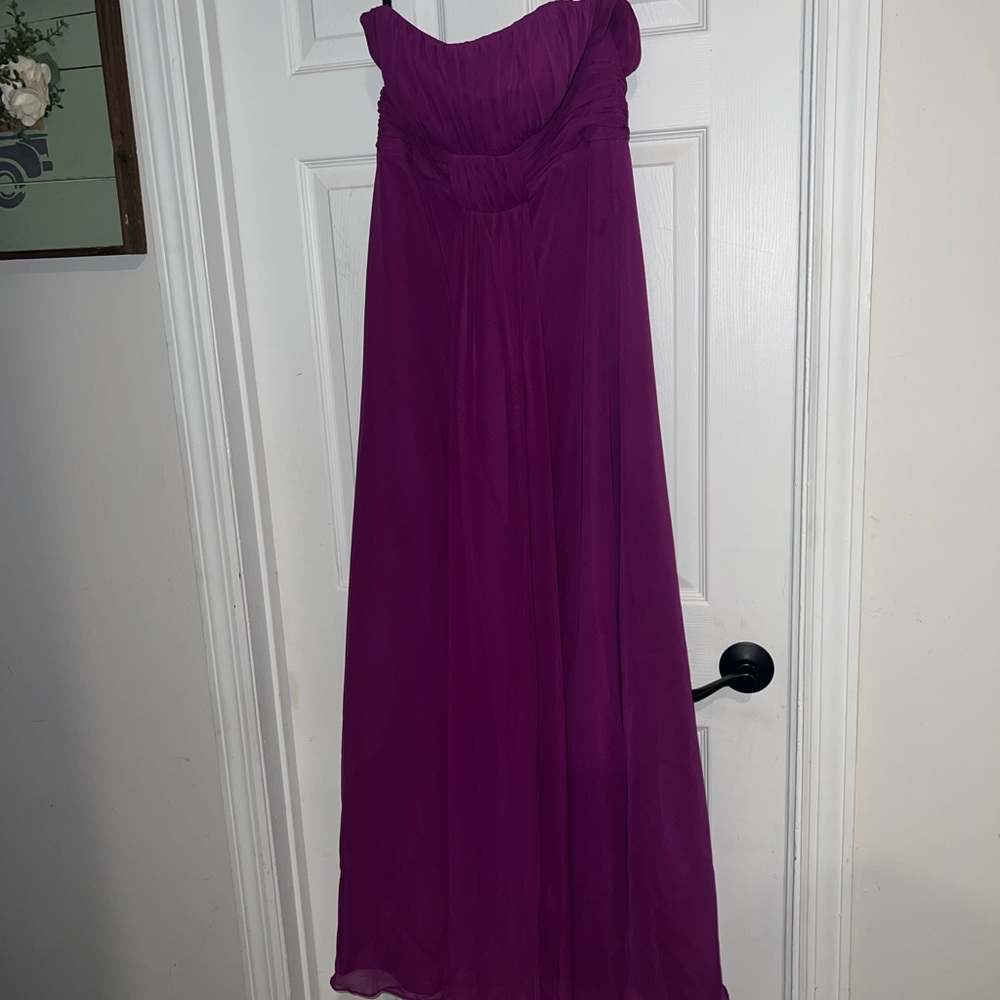 Alfred Angelo One Shoulder Magenta Dress
